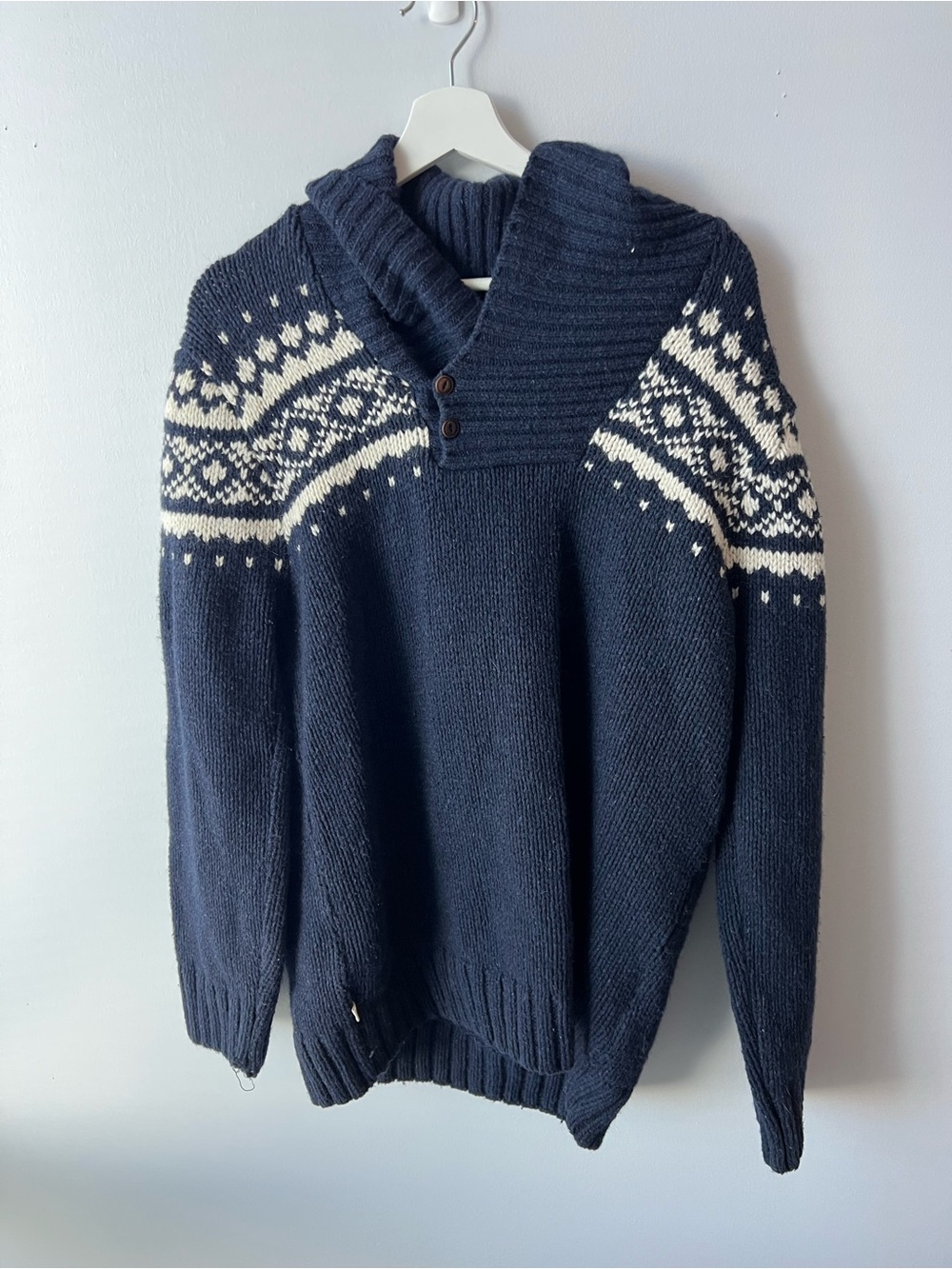 Element Emerald Collection Eco-Conscious Fair Isle Knit Wool Blend Sweater